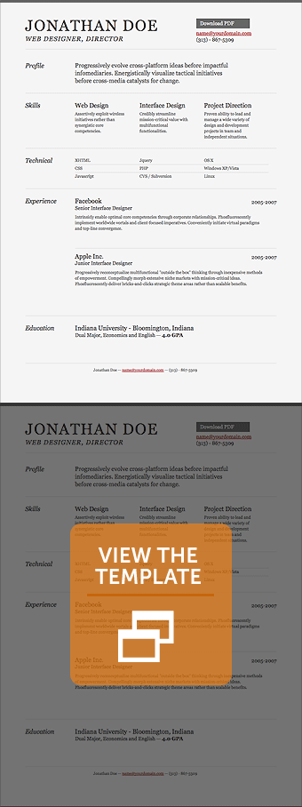 Resume/cv template